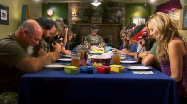 Christians, before-meal-prayers, camouflage clothes.... It's the perfect storm.